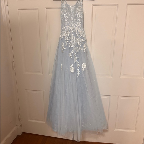 JJs House Dresses & Skirts - JJs House Light Blue and White Prom Dress